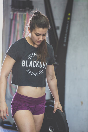 Crest Logo Black Crop Top - BFApparel