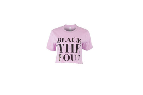 Floral Black the F Out Ladies Crop - BFApparel